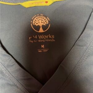 Healing Hands Charcoal Scrub Top